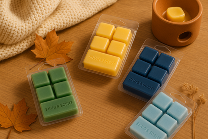 Snug & Scented Wax Melt Cubes – Fresh Essentials, 4-Pack (2.5 oz Each)