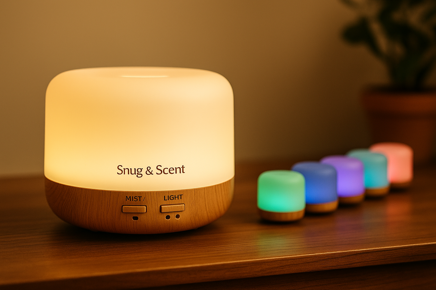 Snug Mist — 300 ml Ultrasonic Aroma Diffuser & Humidifier (7-Color LED + Remote)