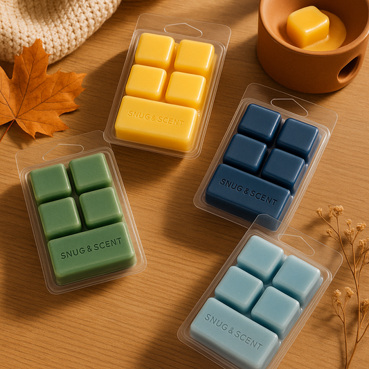 Snug & Scented Wax Melt Cubes – Fresh Essentials, 4-Pack (2.5 oz Each)