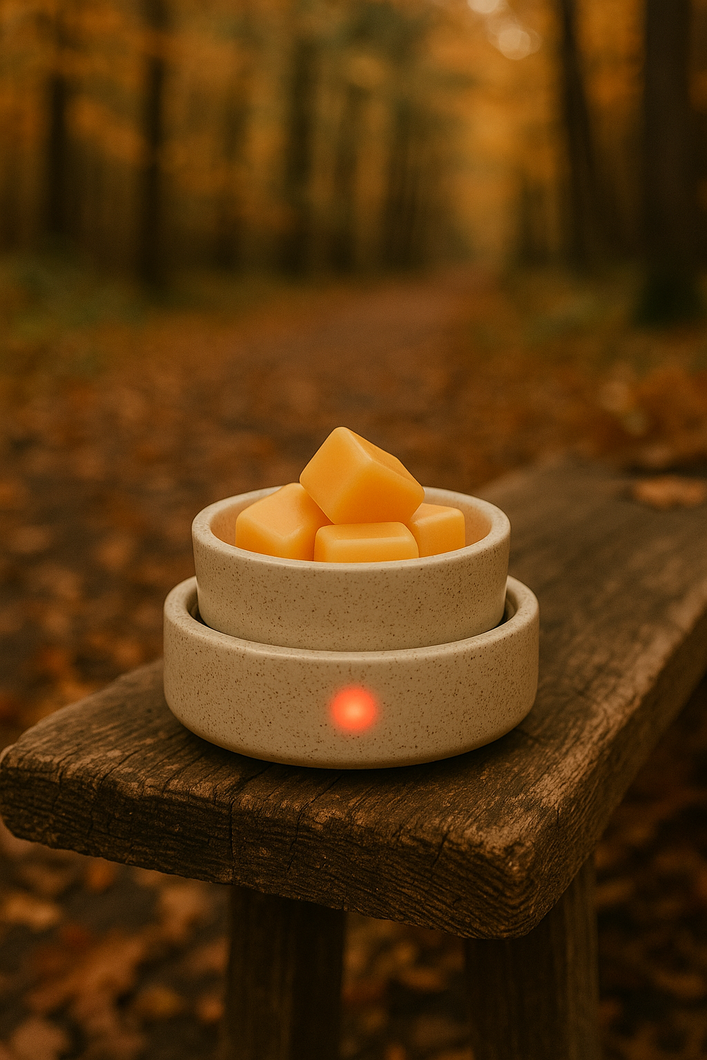 Autumn Glow — 3-in-1 Ceramic Candle & Wax Warmer (Electric)