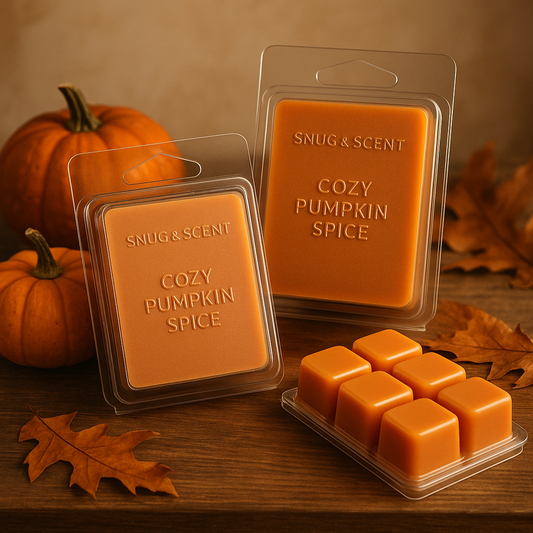 Cozy Pumpkin Spice — Hand-Poured Wax Melts (2-Pack, 6-Cube Clamshells)