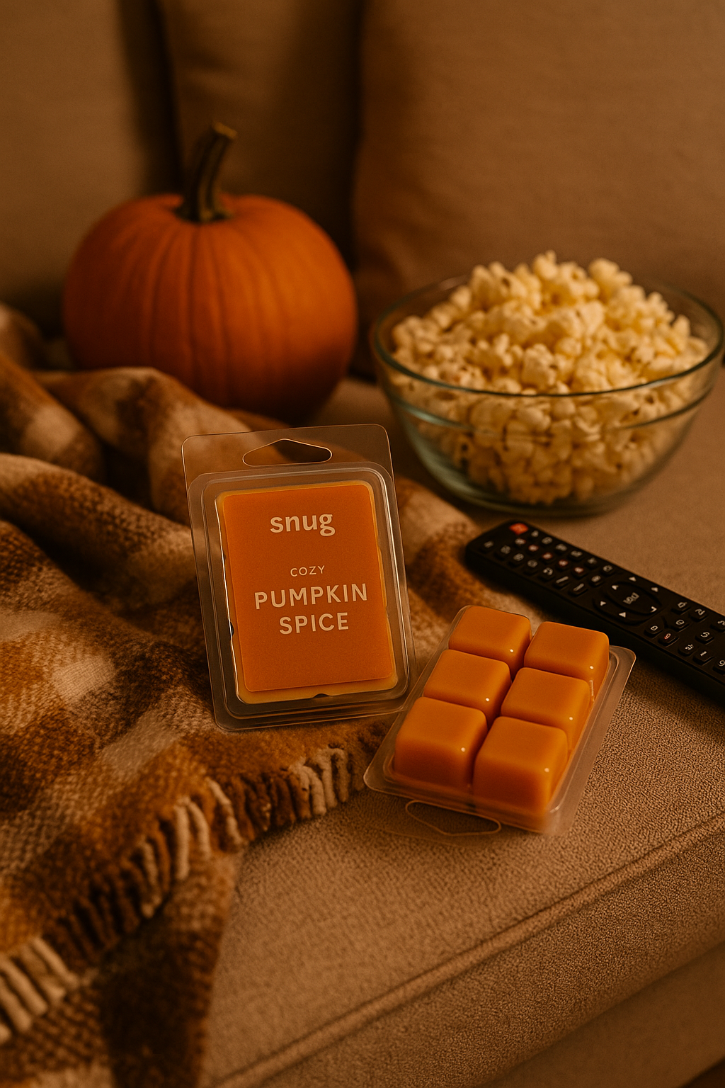 Cozy Pumpkin Spice — Hand-Poured Wax Melts (2-Pack, 6-Cube Clamshells)