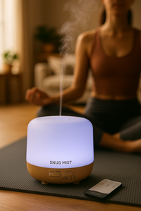 Snug Mist — 300 ml Ultrasonic Aroma Diffuser & Humidifier (7-Color LED + Remote)